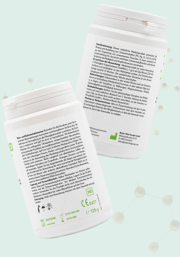 ZeoBentMED detox powder ultra-fine 60g, medical device with CE certificate