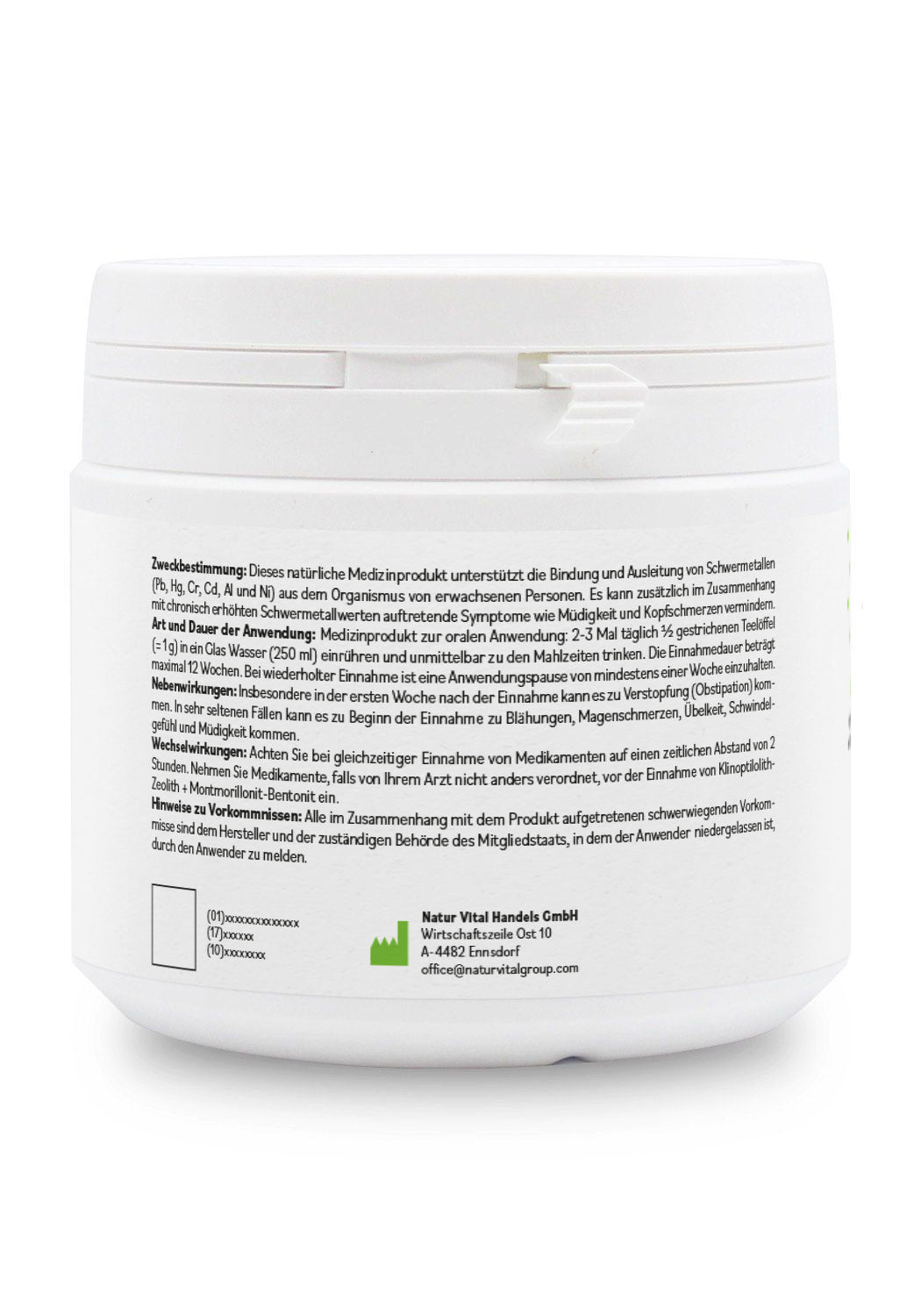ZeoBentMED Detox-Pulver ultrafein 200g, Medizinprodukt mit CE-Zertifikat
