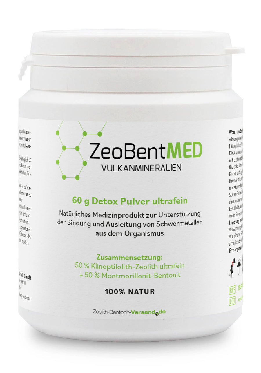ZeoBentMED detox powder ultra-fine 60g, medical device with CE certificate
