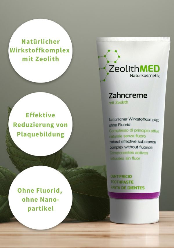ZeolithMED Zahncreme 75ml, Zahnpasta ohne Fluorid