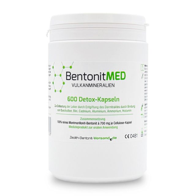 BentonitMED 600 Detox-Kapseln für 100 Tage, zur inneren Anwendung