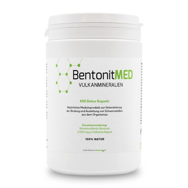 BentonitMED 600 Detox-Kapseln, Medizinprodukt mit CE-Zertifikat 