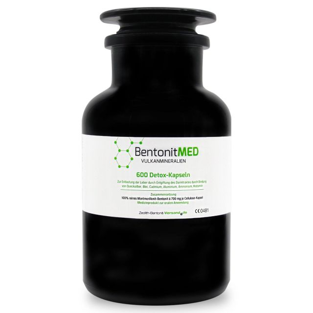 BentonitMED 600 Detox-Kapseln im Miron Violettglas