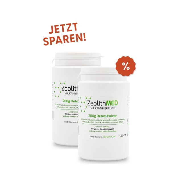 2x ZeolithMED Detox-Pulver 200g für 20 Tage im Sparpack, zur inneren Anwendung