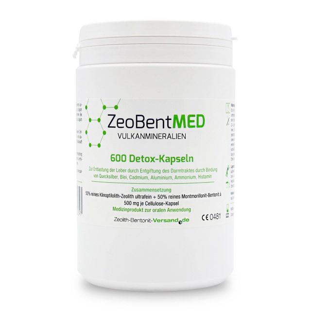 ZeoBentMED 600 Detox-Kapseln für 100 Tage, zur inneren Anwendung