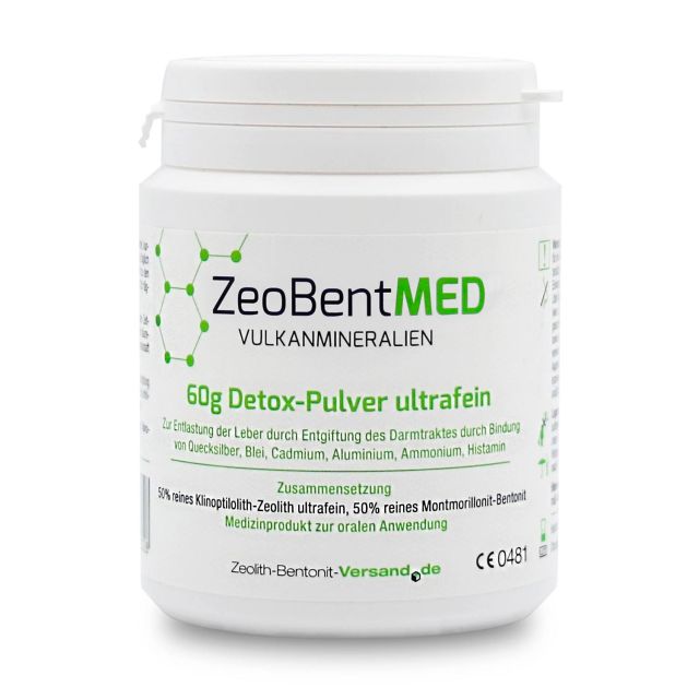 ZeoBentMED Detox-Pulver ultrafein 60g für 20 Tage, zur inneren Anwendung