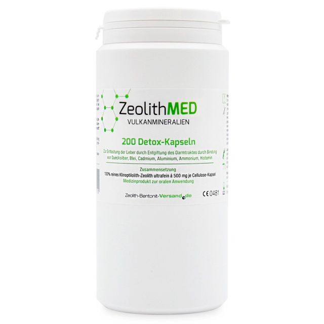 ZeolithMED 200 Detox-Kapseln, Medizinprodukt mit CE-Zertifikat