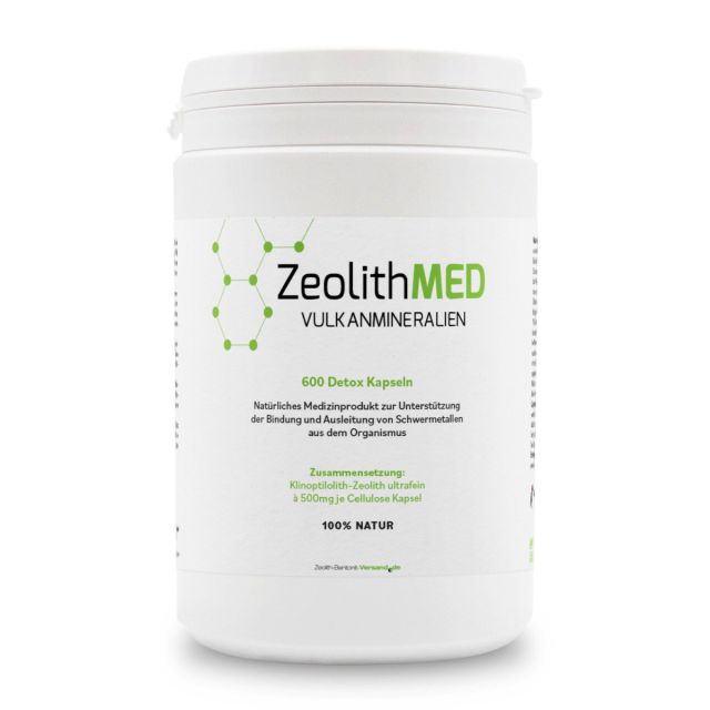 ZeolithMED 600 Detox-Kapseln, Medizinprodukt mit CE-Zertifikat 