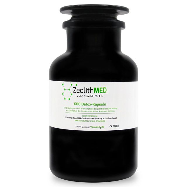 ZeolithMED 600 Detox-Kapseln im Miron Violettglas, zur inneren Anwendung