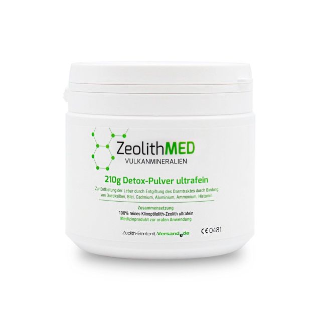 ZeolithMED Detox-Pulver ultrafein 210g für 70 Tage, zur inneren Anwendung