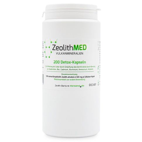 ZeolithMED 200 Detox-Kapseln, Medizinprodukt mit CE-Zertifikat